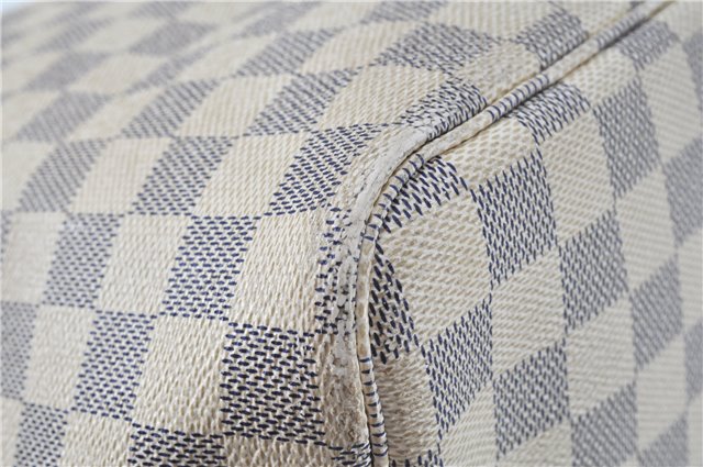 Authentic Louis Vuitton Damier Azur Neverfull GM N51108 Shoulder Tote Bag J7161