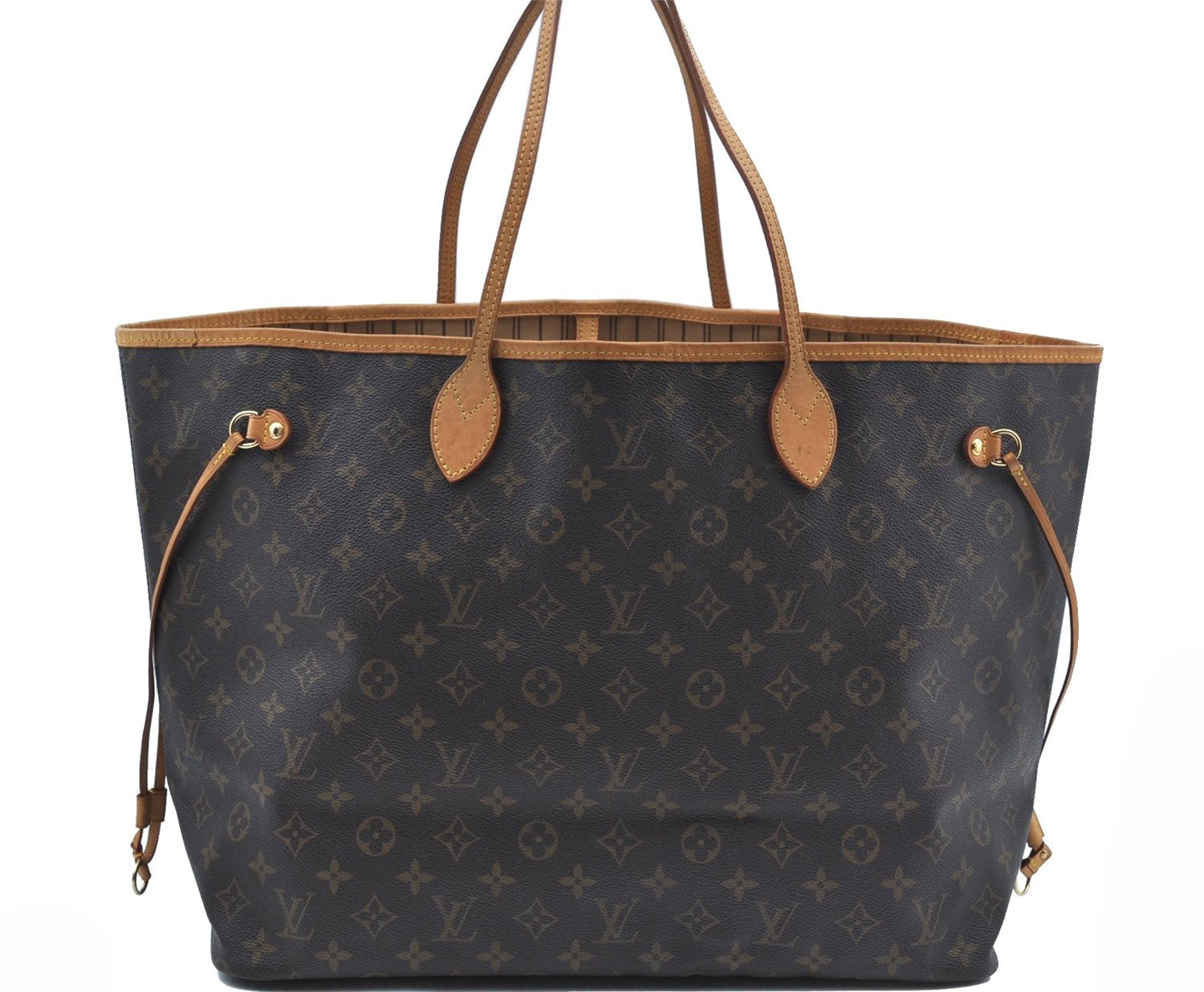 Authentic Louis Vuitton Monogram Neverfull GM Shoulder Tote Bag M40157 LV J7865