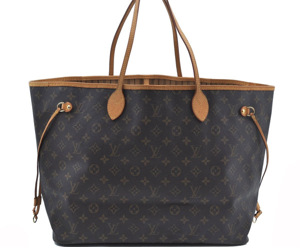 Authentic Louis Vuitton Monogram Neverfull GM Shoulder Tote Bag M40157 LV J7865