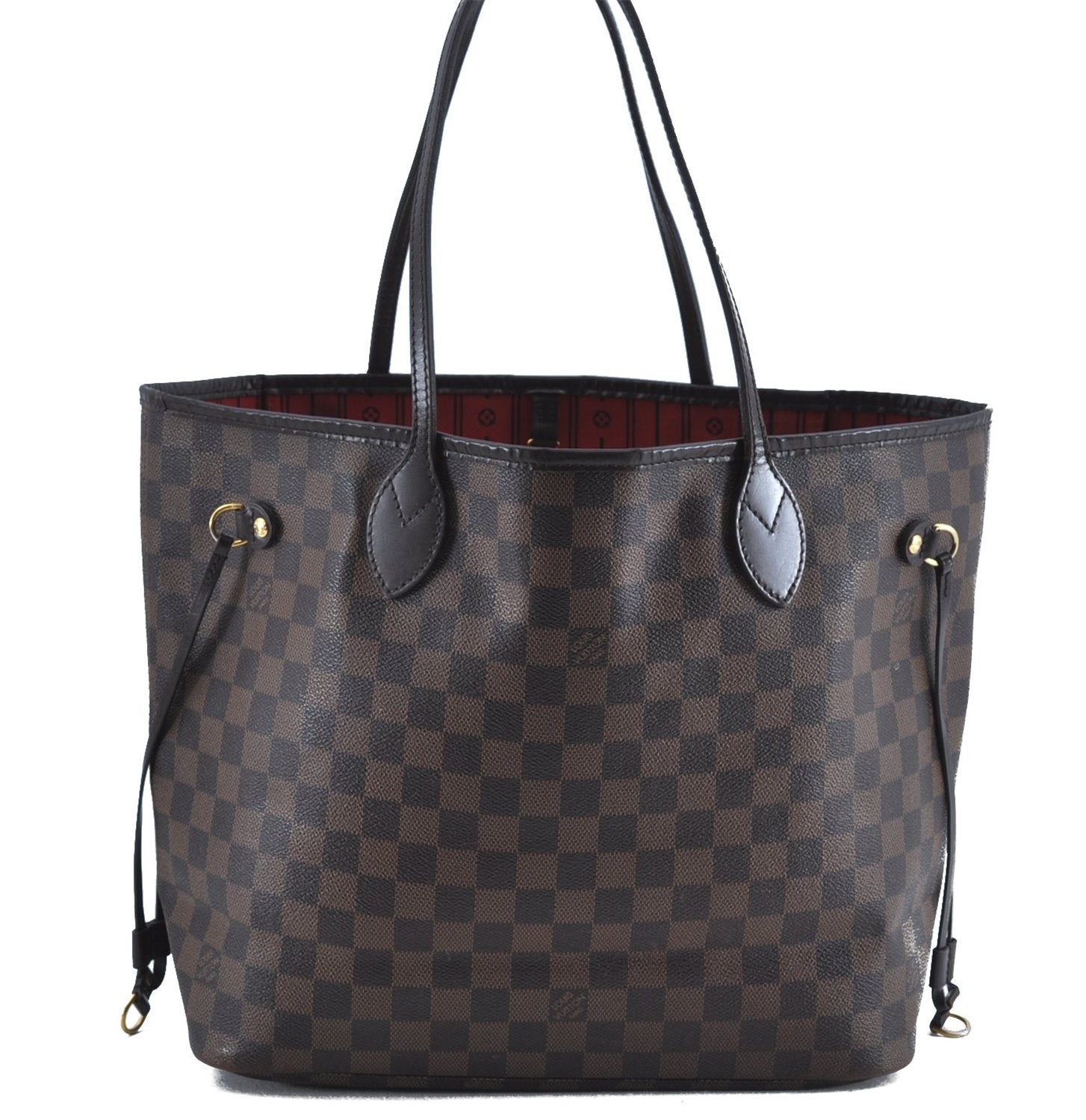 Authentic Louis Vuitton Damier Neverfull MM Shoulder Tote Bag N51105 LV J7869