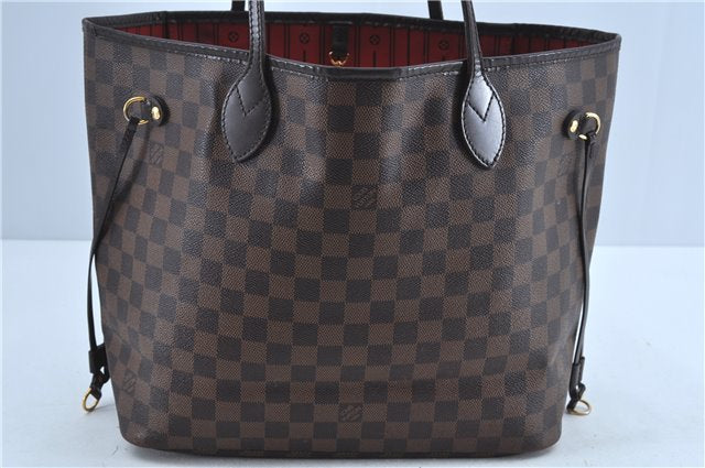 Authentic Louis Vuitton Damier Neverfull MM Shoulder Tote Bag N51105 LV J7869