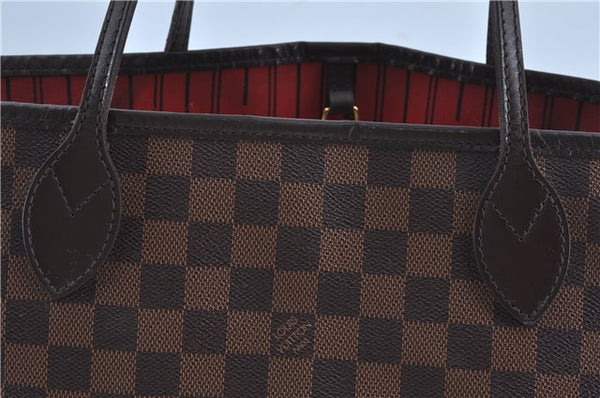Authentic Louis Vuitton Damier Neverfull MM Shoulder Tote Bag N51105 LV J7869