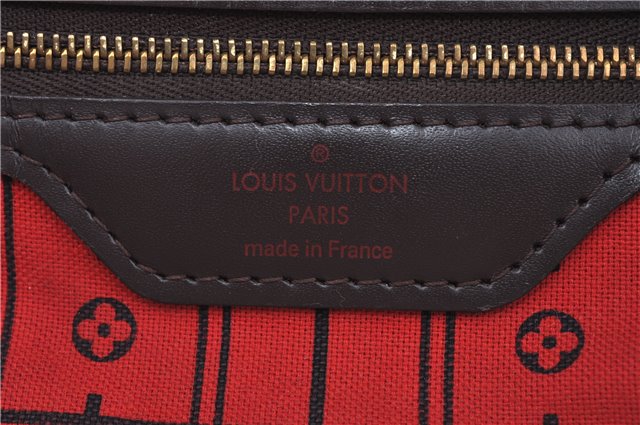 Authentic Louis Vuitton Damier Neverfull MM Shoulder Tote Bag N51105 LV J7869