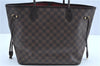 Authentic Louis Vuitton Damier Neverfull MM Shoulder Tote Bag N51105 LV J8507