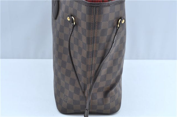 Authentic Louis Vuitton Damier Neverfull MM Shoulder Tote Bag N51105 LV J8507