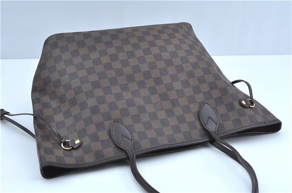 Authentic Louis Vuitton Damier Neverfull MM Shoulder Tote Bag N51105 LV J8507