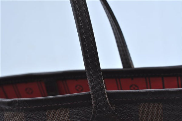 Authentic Louis Vuitton Damier Neverfull MM Shoulder Tote Bag N51105 LV J8507