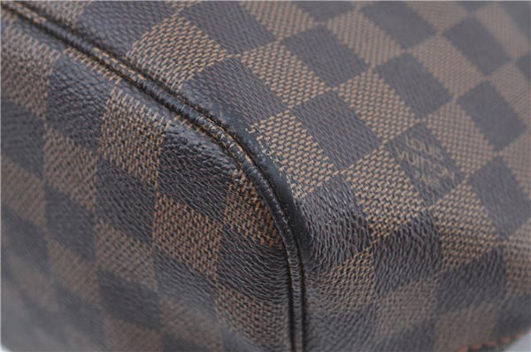 Authentic Louis Vuitton Damier Neverfull MM Shoulder Tote Bag N51105 LV J8507