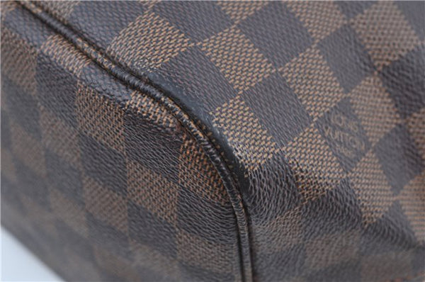 Authentic Louis Vuitton Damier Neverfull MM Shoulder Tote Bag N51105 LV J8507