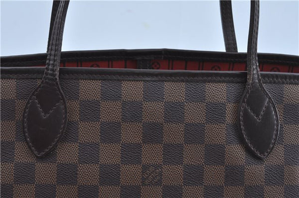 Authentic Louis Vuitton Damier Neverfull MM Shoulder Tote Bag N51105 LV J8507