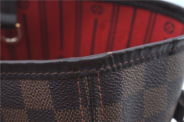 Authentic Louis Vuitton Damier Neverfull MM Shoulder Tote Bag N51105 LV J8507