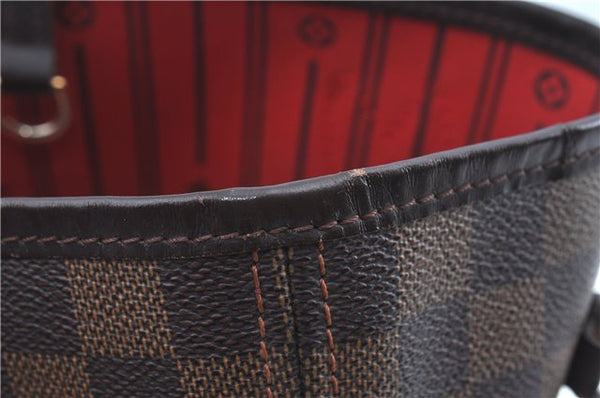 Authentic Louis Vuitton Damier Neverfull MM Shoulder Tote Bag N51105 LV J8507