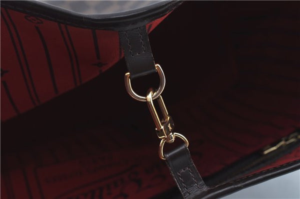Authentic Louis Vuitton Damier Neverfull MM Shoulder Tote Bag N51105 LV J8507