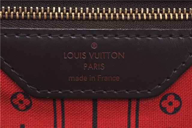 Authentic Louis Vuitton Damier Neverfull MM Shoulder Tote Bag N51105 LV J8507