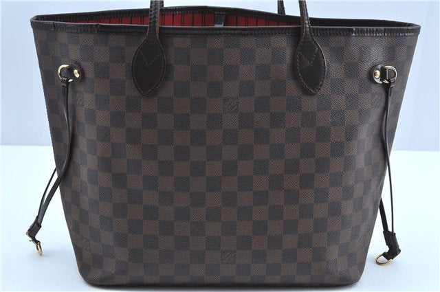 Authentic Louis Vuitton Damier Neverfull MM Shoulder Tote Bag N51105 LV J8804