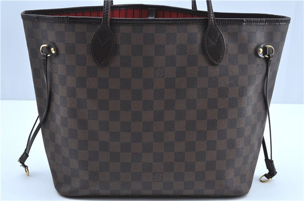 Authentic Louis Vuitton Damier Neverfull MM Shoulder Tote Bag N51105 LV J8804
