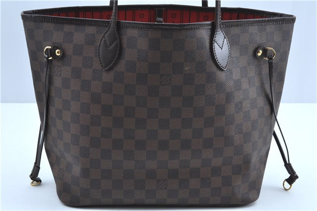 Authentic Louis Vuitton Damier Neverfull MM Shoulder Tote Bag N51105 LV J8804