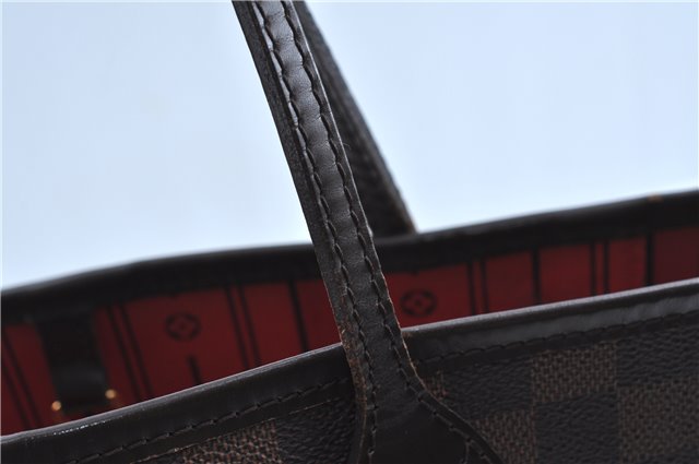 Authentic Louis Vuitton Damier Neverfull MM Shoulder Tote Bag N51105 LV J8804