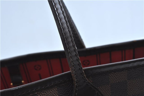 Authentic Louis Vuitton Damier Neverfull MM Shoulder Tote Bag N51105 LV J8804