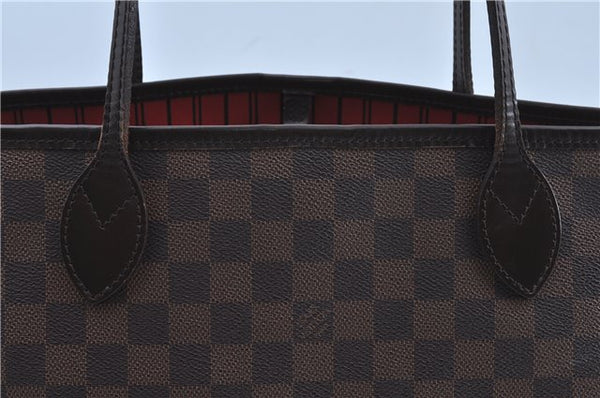 Authentic Louis Vuitton Damier Neverfull MM Shoulder Tote Bag N51105 LV J8804