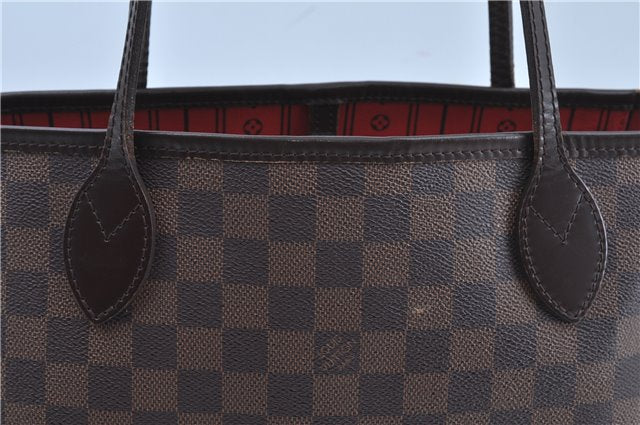 Authentic Louis Vuitton Damier Neverfull MM Shoulder Tote Bag N51105 LV J8804