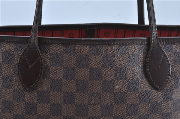 Authentic Louis Vuitton Damier Neverfull MM Shoulder Tote Bag N51105 LV J8804