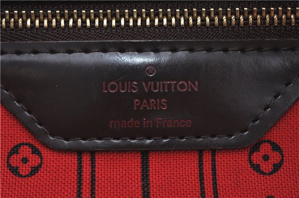 Authentic Louis Vuitton Damier Neverfull MM Shoulder Tote Bag N51105 LV J8804
