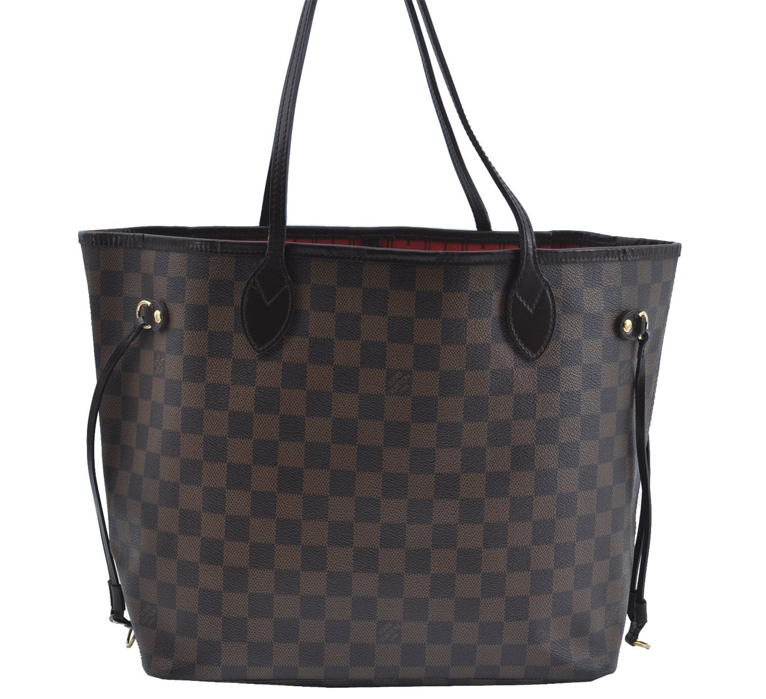 Authentic Louis Vuitton Damier Neverfull MM Shoulder Tote Bag N51105 LV J9681
