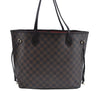 Authentic Louis Vuitton Damier Neverfull MM Shoulder Tote Bag N51105 LV J9681