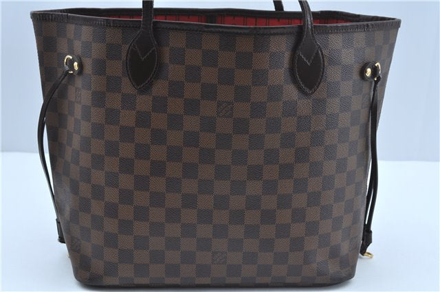 Authentic Louis Vuitton Damier Neverfull MM Shoulder Tote Bag N51105 LV J9681