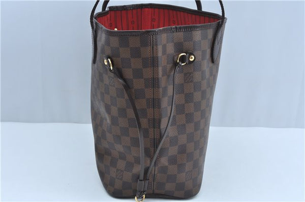 Authentic Louis Vuitton Damier Neverfull MM Shoulder Tote Bag N51105 LV J9681