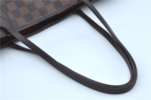 Authentic Louis Vuitton Damier Neverfull MM Shoulder Tote Bag N51105 LV J9681
