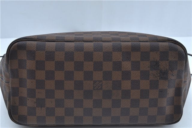 Authentic Louis Vuitton Damier Neverfull MM Shoulder Tote Bag N51105 LV J9681