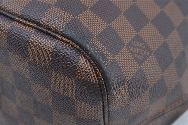 Authentic Louis Vuitton Damier Neverfull MM Shoulder Tote Bag N51105 LV J9681
