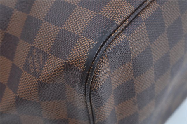 Authentic Louis Vuitton Damier Neverfull MM Shoulder Tote Bag N51105 LV J9681