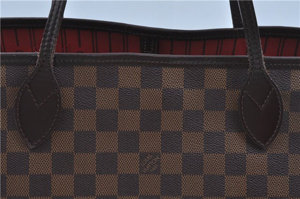 Authentic Louis Vuitton Damier Neverfull MM Shoulder Tote Bag N51105 LV J9681