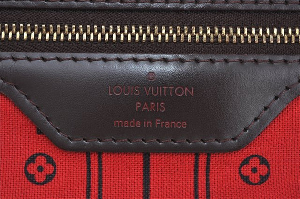 Authentic Louis Vuitton Damier Neverfull MM Shoulder Tote Bag N51105 LV J9681