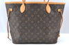 Authentic Louis Vuitton Monogram Neverfull MM Shoulder Tote Bag M40156 LV K4141