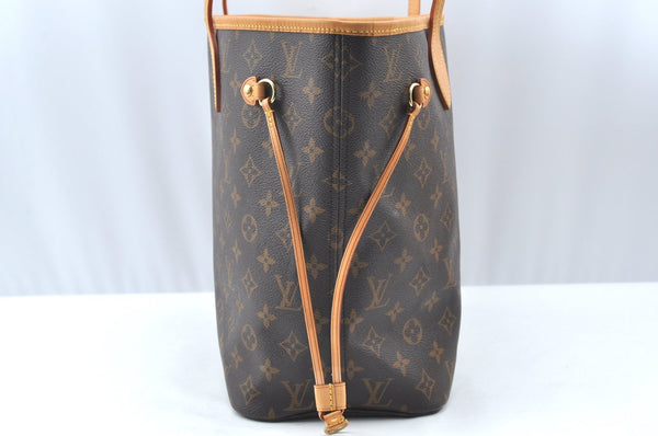 Authentic Louis Vuitton Monogram Neverfull MM Shoulder Tote Bag M40156 LV K4141