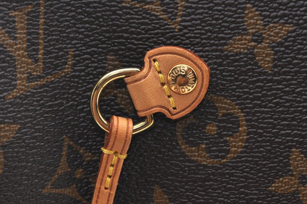 Authentic Louis Vuitton Monogram Neverfull MM Shoulder Tote Bag M40156 LV K4141