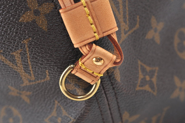 Authentic Louis Vuitton Monogram Neverfull MM Shoulder Tote Bag M40156 LV K4141