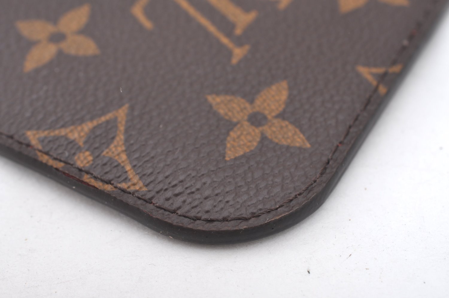 Authentic Louis Vuitton Monogram Neverfull Pouch Purse Clutch Bag Red LV K4383