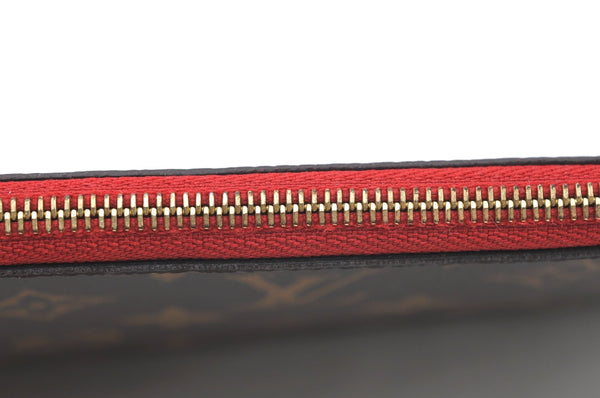 Authentic Louis Vuitton Monogram Neverfull Pouch Purse Clutch Bag Red LV K4383