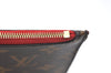 Authentic Louis Vuitton Monogram Neverfull Pouch Purse Clutch Bag Red LV K4383
