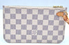 Authentic Louis Vuitton Damier Azur Neverfull Pouch Purse Clutch LV K4385