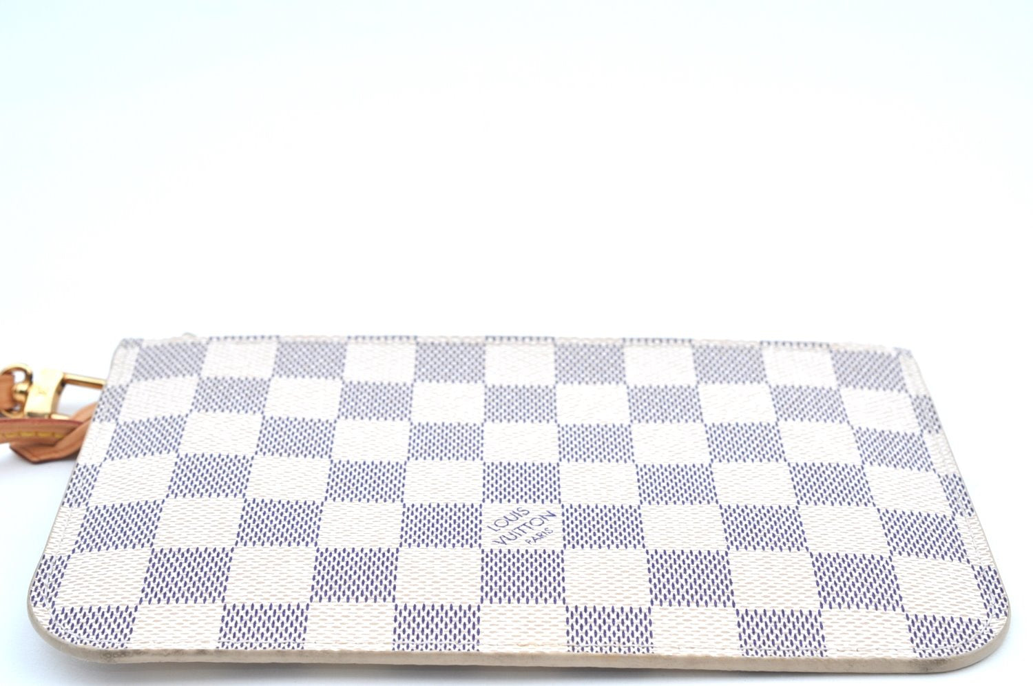 Authentic Louis Vuitton Damier Azur Neverfull Pouch Purse Clutch LV K4385