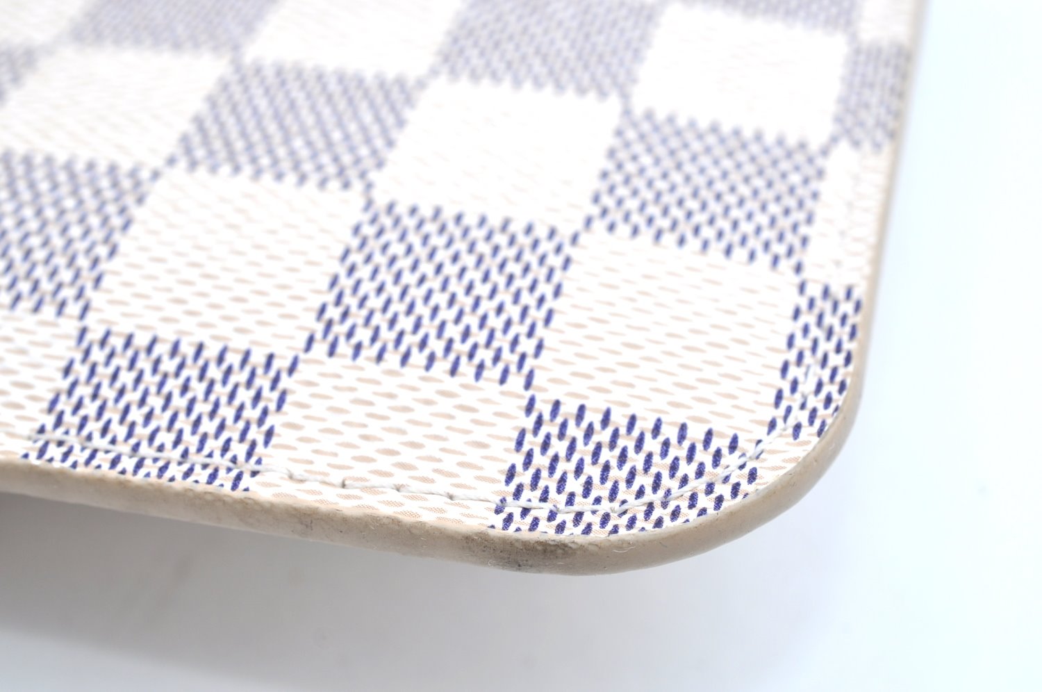 Authentic Louis Vuitton Damier Azur Neverfull Pouch Purse Clutch LV K4385