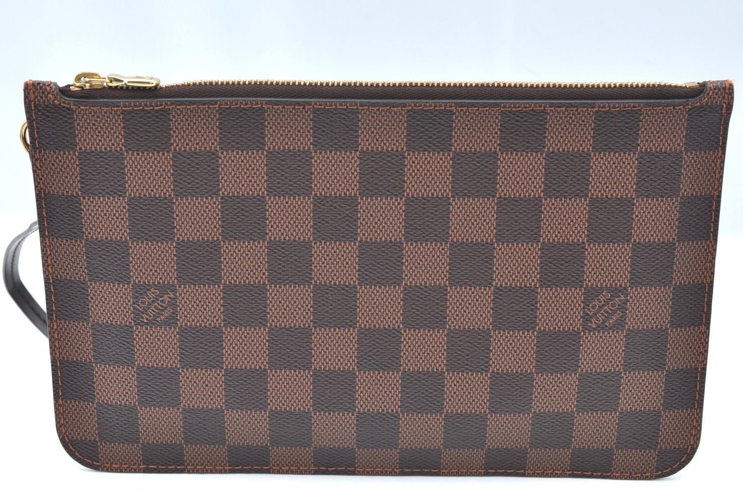 Authentic Louis Vuitton Damier Neverfull Pouch Purse Clutch Bag LV K4386