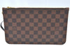 Authentic Louis Vuitton Damier Neverfull Pouch Purse Clutch Bag LV K4386