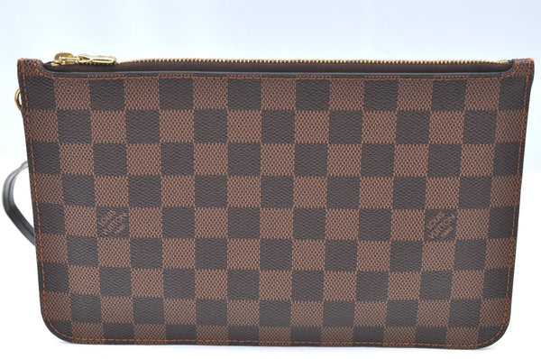 Authentic Louis Vuitton Damier Neverfull Pouch Purse Clutch Bag LV K4386